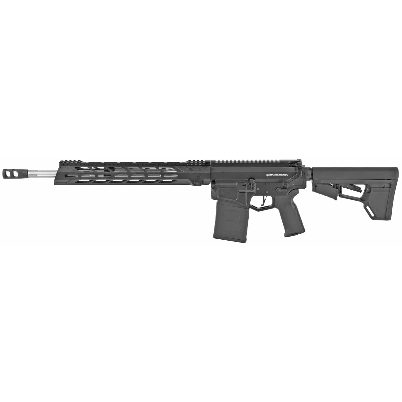 Diamondback 308 Winchester, 18″ Stainless Steel Barrel, 15″ M-LOK Rail, Black, 20Rd PMAG