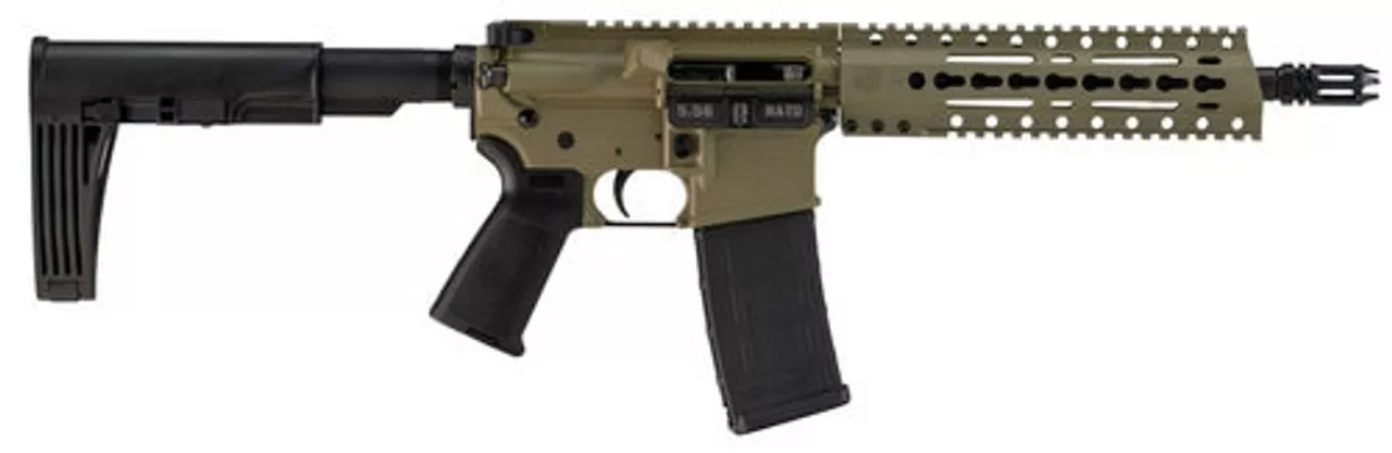 Diamondback DB15, .223/5.56, 10.5″ Barrel, 30rd, A2 Grips, Flat Dark Earth