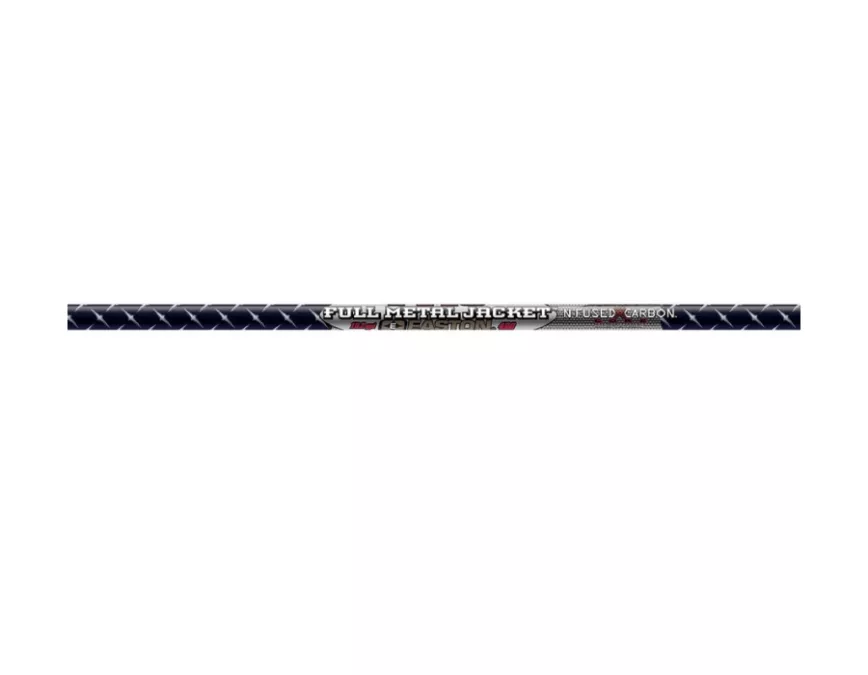 Easton Full Metal Jacket FMJ Aluminum Carbon 250 Arrows 1 Dozen Shafts, Black, 12 Count