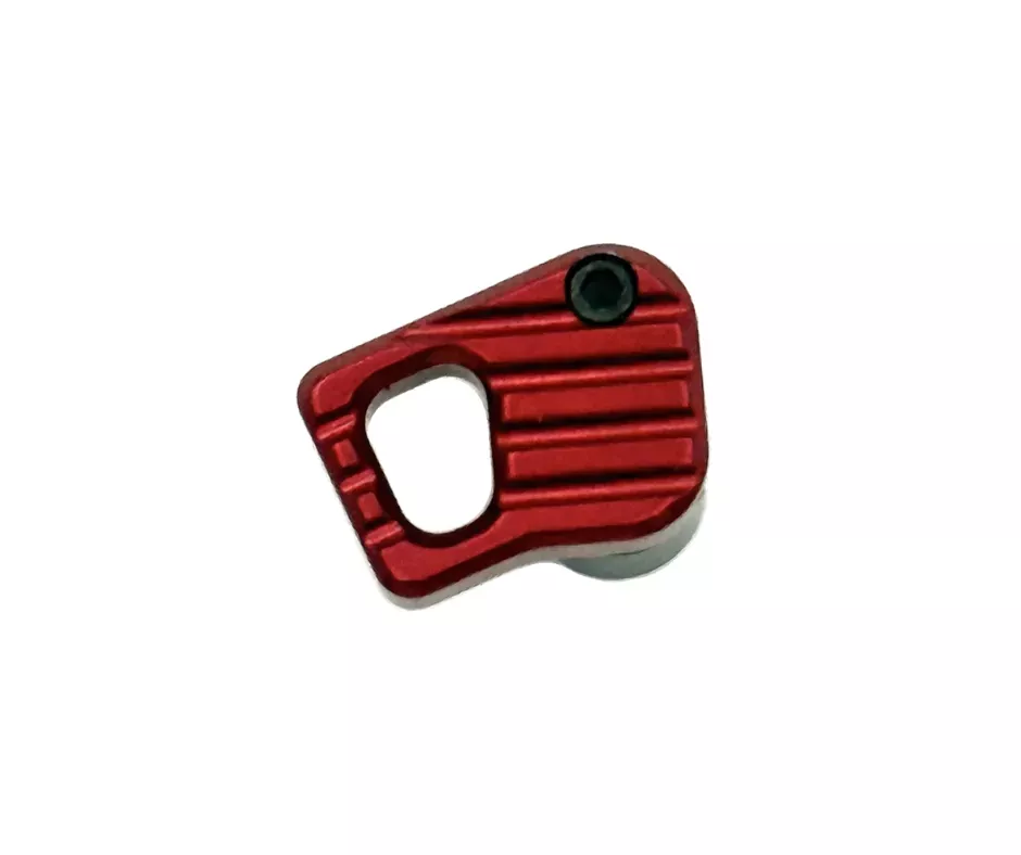 ENHANCED MODULAR MAGAZINE RELEASE – MEDIUM FINGER PAD KIT – ANODIZED RED | BATTLEARMS