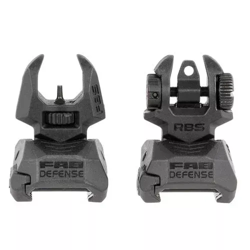 FAB Defense FX-FRBSKIT Front/Rear Flip Up SightsAR-15, M4, M16 Black