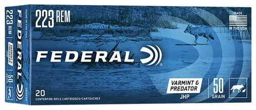 Federal American Eagle Rifle Ammunition .223 Rem 50 gr JHP 3325 fps 20/ct