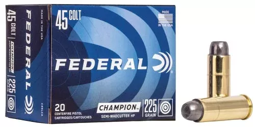 Federal Champion Handgun Ammunition .45 Colt 225 gr HP 830 fps 20/box