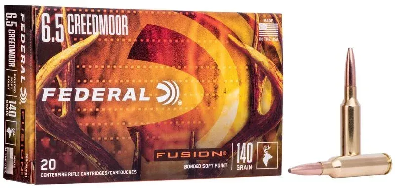 Federal Fusion Ammunition 6.5 Creedmoor 140 Grain Soft Point (20pk)