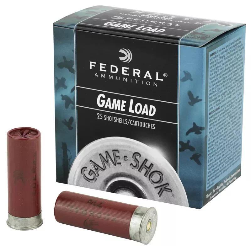 Federal Game-Shok 12 GA Ammo 2-3/4" 1 oz #7-1/2 Shot Case of 250 Rounds / Shells Bulk H12175
