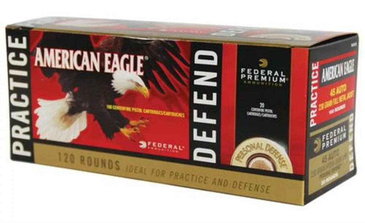 Federal Personal Defense Combo Pack Hydra-Shok/American Eagle 45 ACP 230 Grain 120 Rounds Total