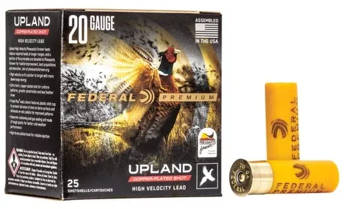 Federal PF2044 Premium Wing-Shok Pheasant Forever High Velocity 20Gauge 2.75″ 1oz 4Shot 25 Per Box/10 Case