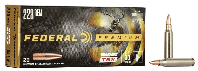 Federal Premium 223 Remington 55 grain Barnes TSX Case of 200 Rounds Bulk Ammo P223S