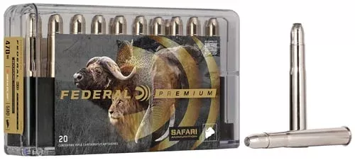 Federal Premium Cape-Shok Rifle Ammunition .470 Nitro 500 gr TBBC 2150 fps – 20/ct