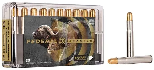 Federal Premium Cape-Shok Rifle Ammunition .470 Nitro 500 gr TBSS 2150 fps – 20/ct