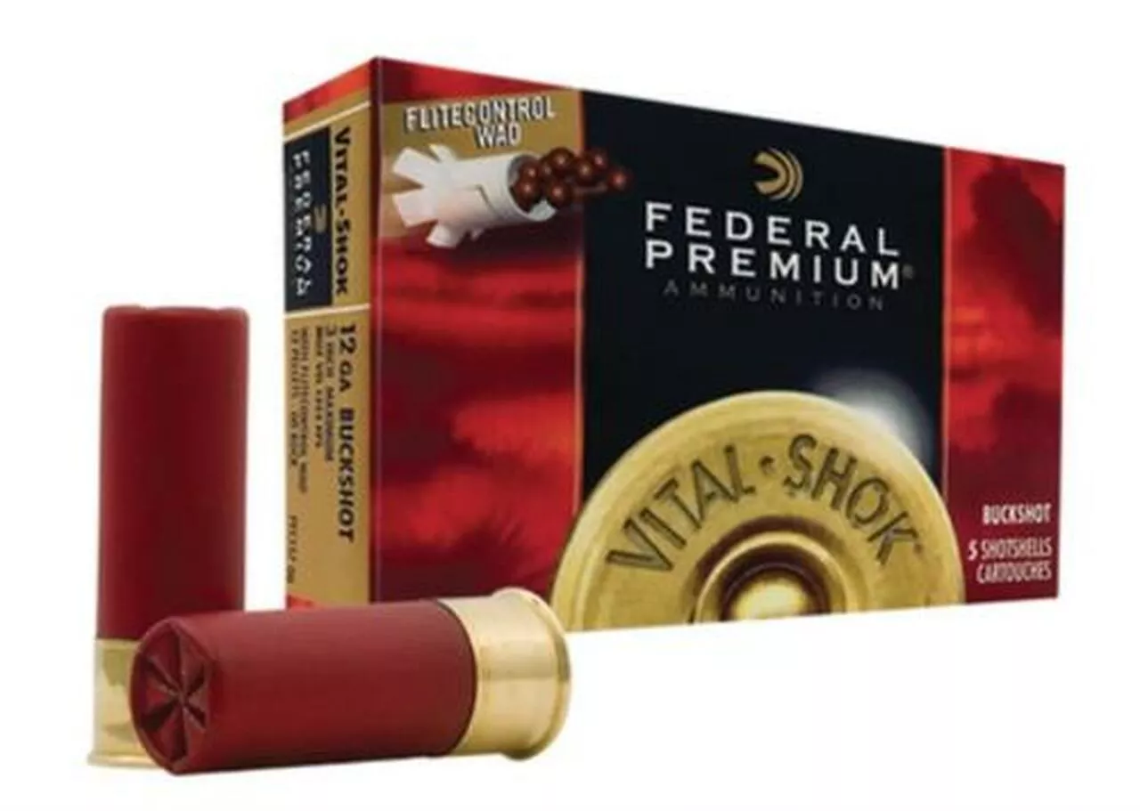 Federal Premium, FLITECONTROL WAD, 12 Ga 3″, 00 Buck, Buckshot, 12 Pellets, 5rd Box