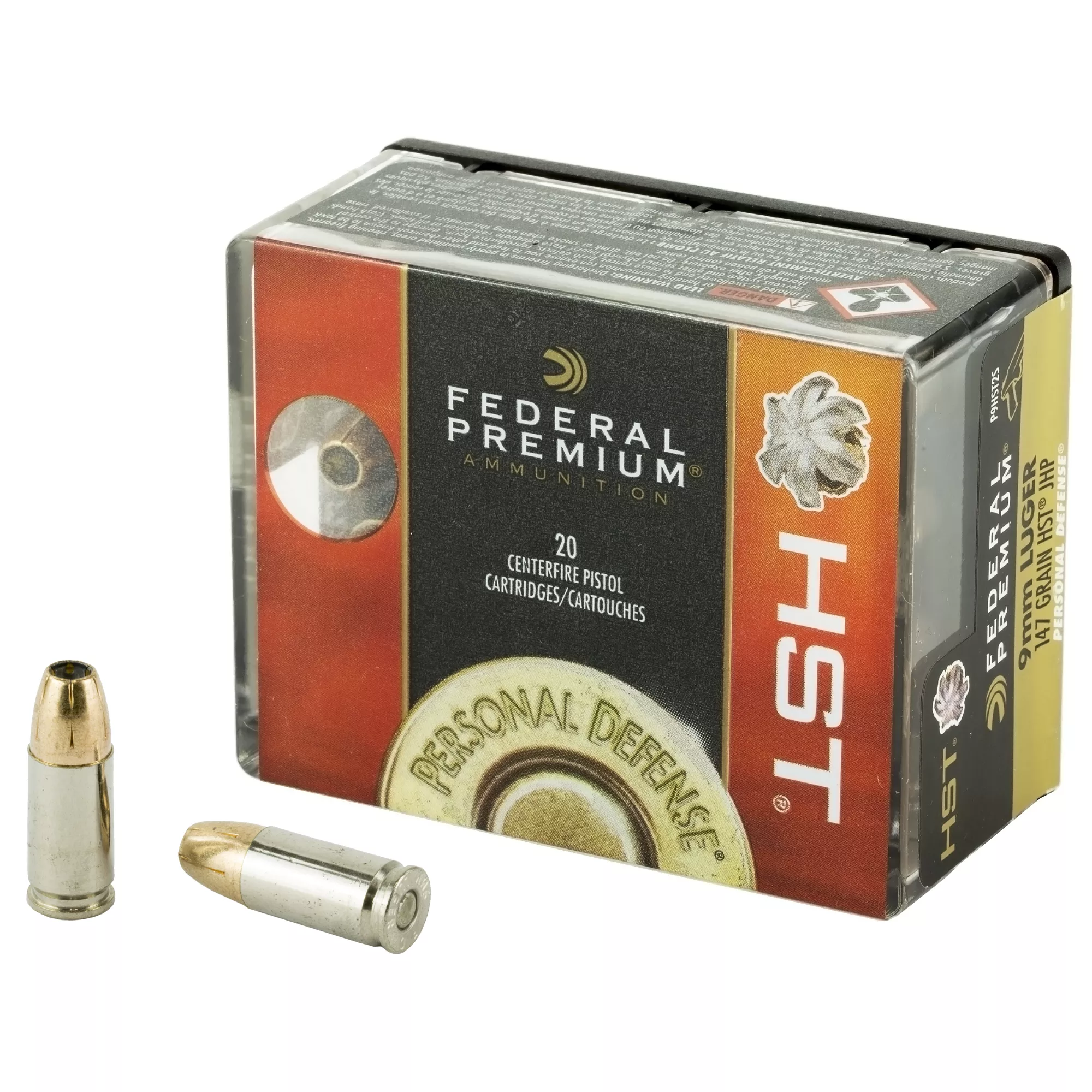 Federal Premium HST 9mm Luger 147 grain Hollow Point Box of 20 Rounds P9HST2S