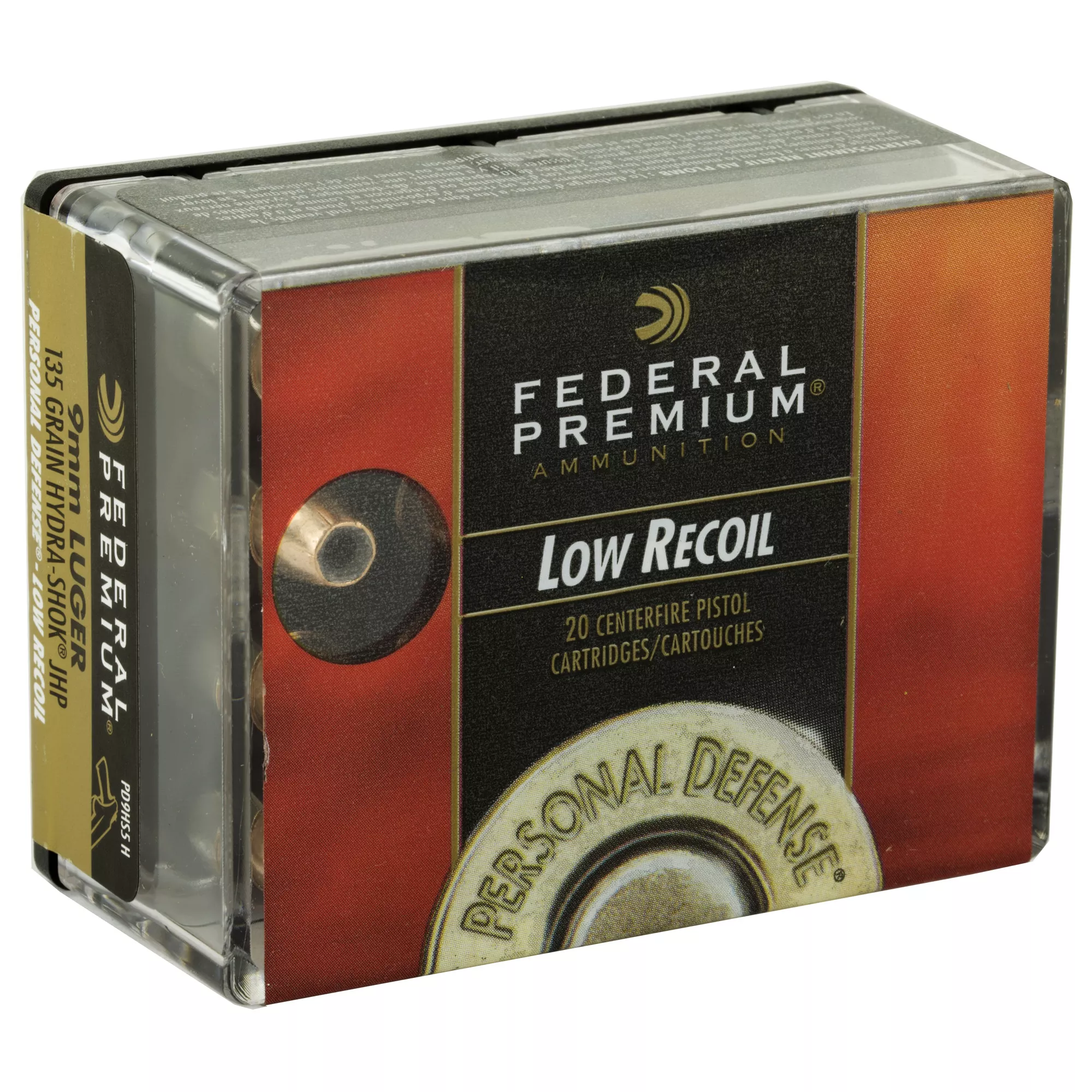 Federal Premium Hydra-Shok 9mm Luger 135 grain JHP Case of 200 Rounds Bulk Ammo PD9HS5