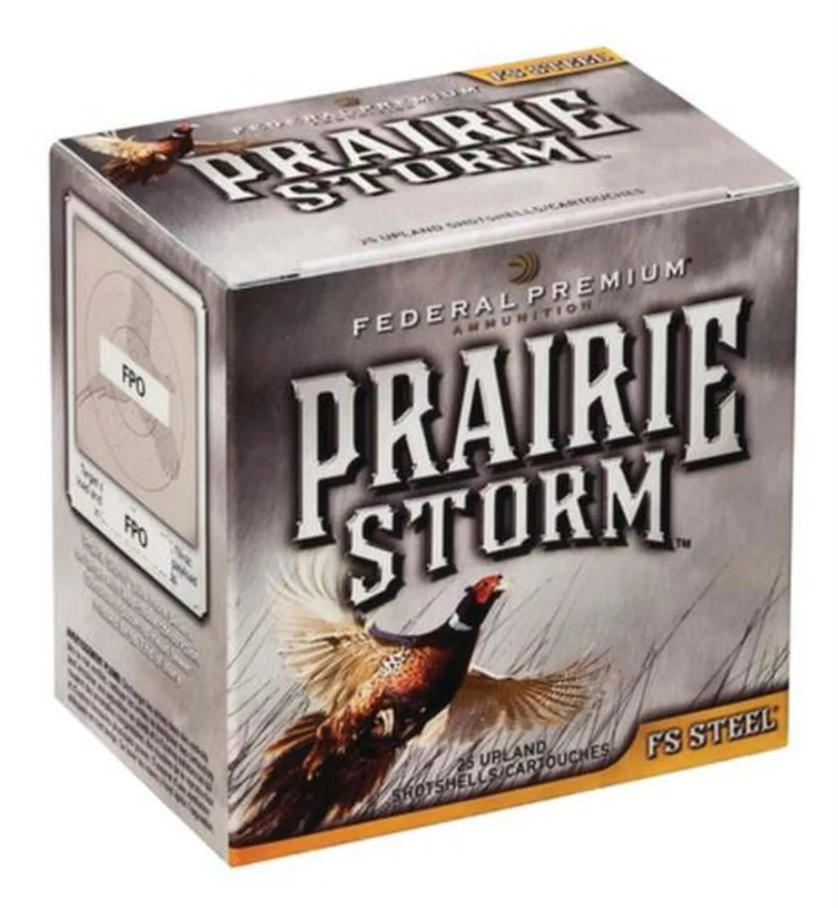 Federal Premium Prairie Storm FS Steel 20 Ga, 3″, 1500 FPS, 0.875oz, 4 Shot, 25rd/Box