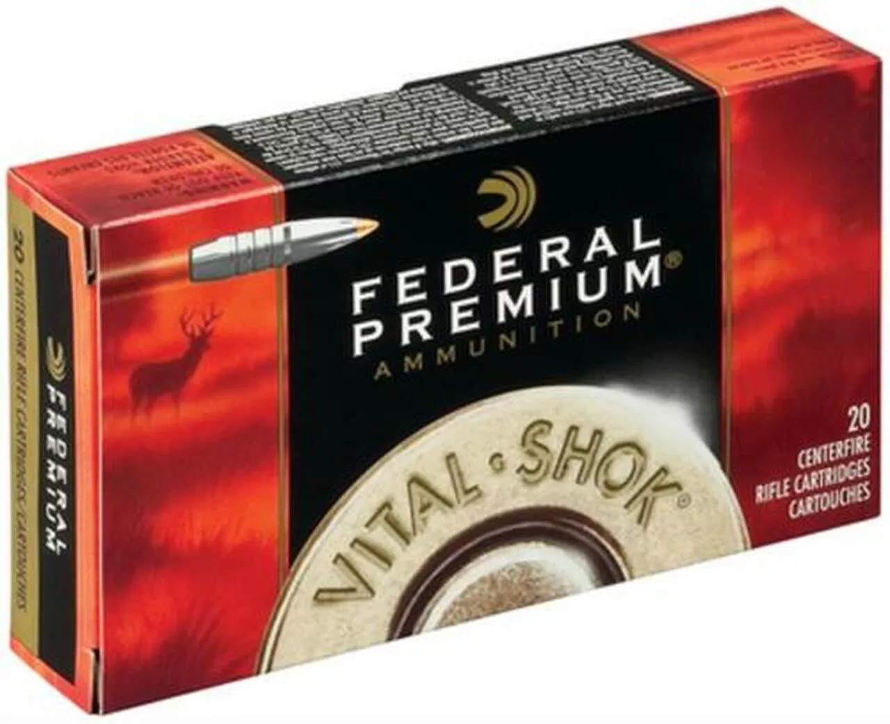 Federal Vital-Shok 7mm Rem Mag 160gr, Trophy Bonded Tip 20rd Box
