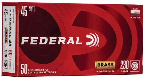 Federal WM5233 Champion Training 45ACP 230gr Full Metal Jacket 50 Per Box/20 Case