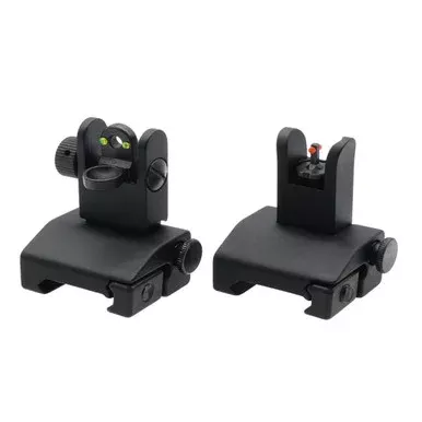 Fiber Optics Flip Up Front & Rear Sights with Red and Green Dots – V1