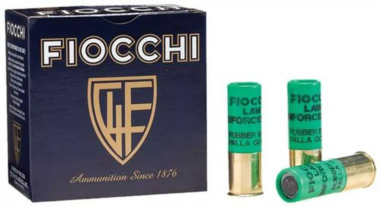 Fiocchi Rubber Baton Slug 12 Ga, 2.75″, 4.8 Grams Slug Shot, 25rd/Box