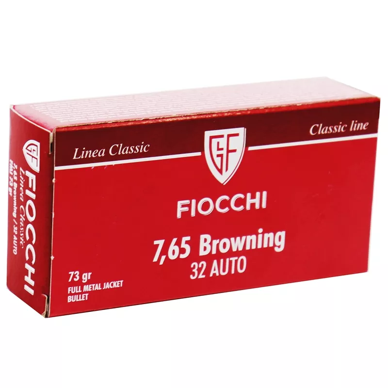 Fiocchi Shooting Dynamics 32 Auto / ACP Ammo 73 grain FMJ Box of 50 Rounds 32AP