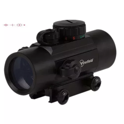 Firefield FF26008 Agility1x 30mm Illuminated 4 Pattern Red/Green CR2032 Lithium Black Matte