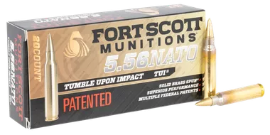 Fort Scott Munitions 5.56 NATO 62 Grain SBS TUI Ammunition- 20 Rounds