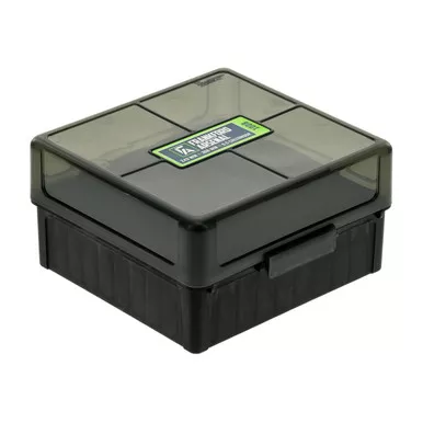 Frankford Arsenal Hinge Top Ammo Box #1009 22-250 Remington, 243 Winchester, 308 Winchester 100-Round Plastic Gray and Black