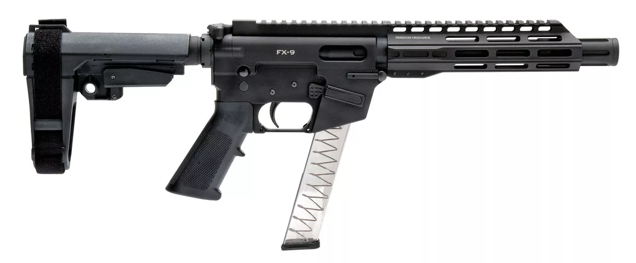 Freedom Ordnance FX-9 9mm, 8″ Barrel, SBA3, M-LOK, Black, 31rd