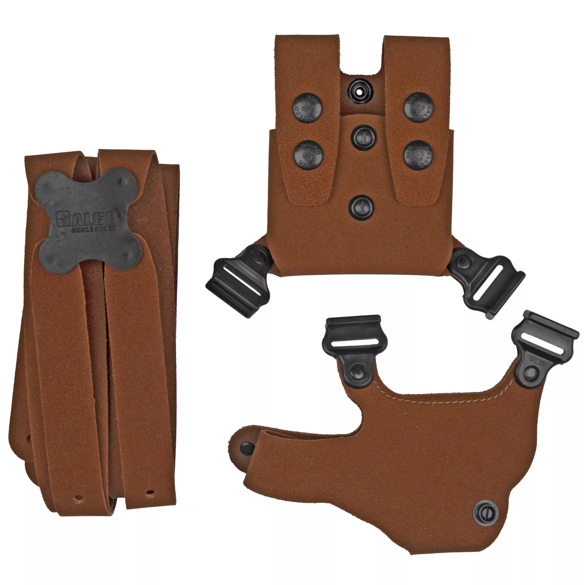 Galco CL2838R Classic Lite 2.0 Shoulder System Size Fits Chest Up To 56” Natural Leather Fits Sig P365 Fits Sig P365XL Fits Sig P365 SAS Right Hand
