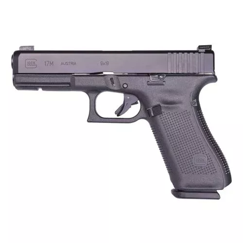 Glock 17M Pistol 9mm 4.5in 17rd Black AB Agent Sights