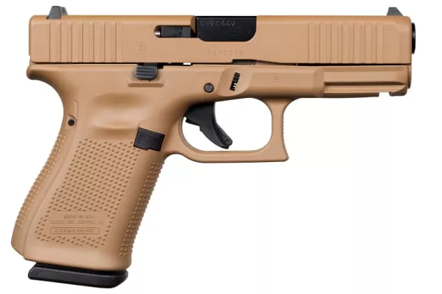 Glock 19 Gen5 Apollo Custom Cerakote Dark Earth 9mm Pistol