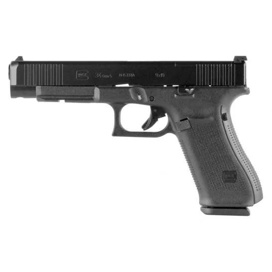 Glock 34 Gen 5 FS MOS 10 Round 9mm Pistol, Black – PA343S101MOS