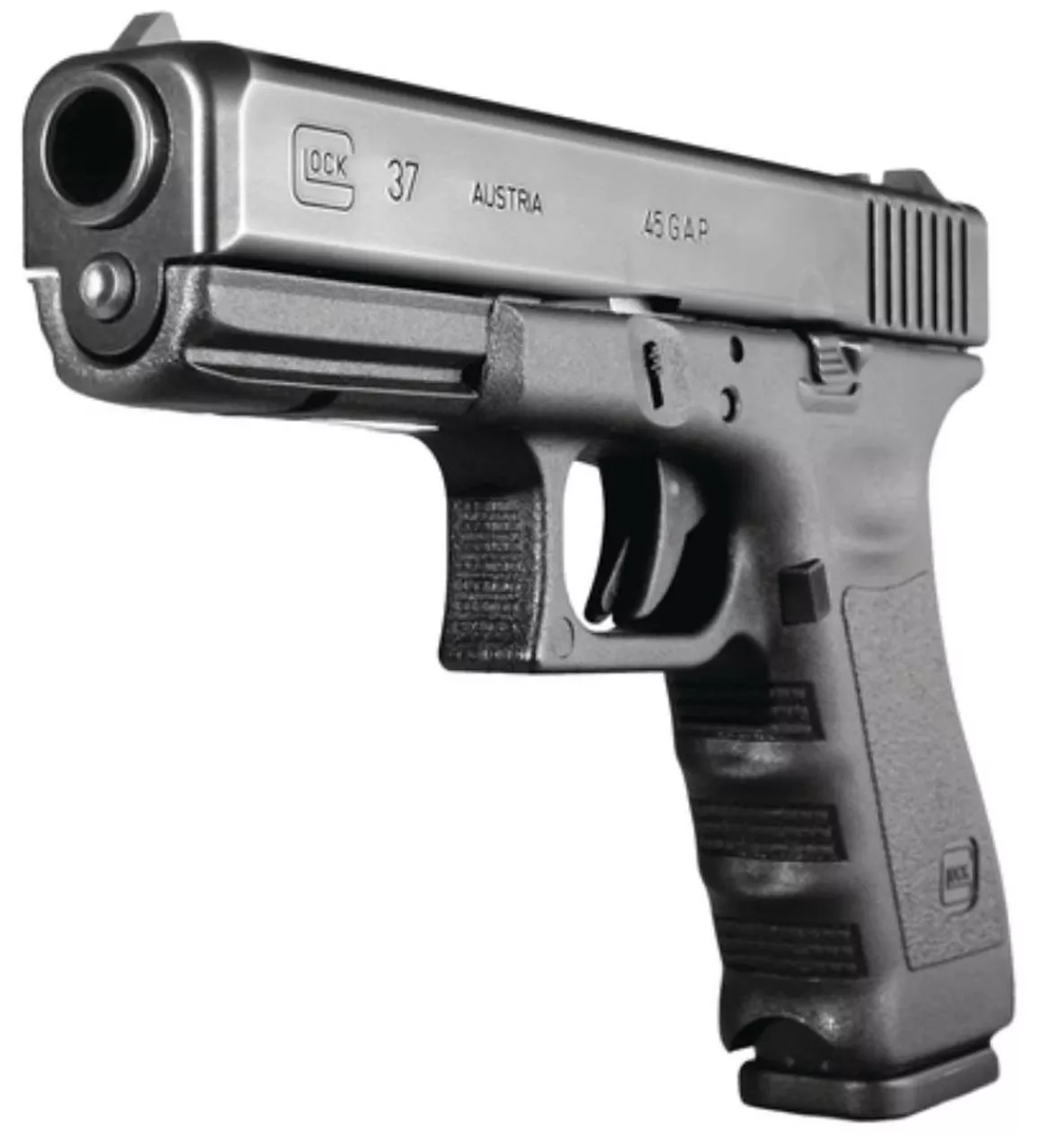Glock 37 .45 GAP 4.6″ Barrel Black Finish Fixed Sights Refurbished 8rd Mag