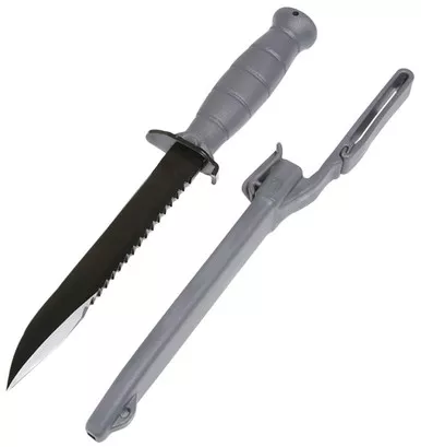 Glock Field 7" Fixed Clip Point Plain/Saw Gray Polymer Handle & Sheath