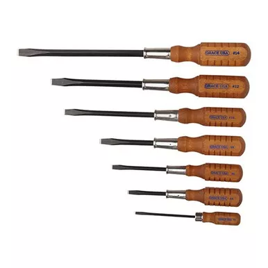 Grace USA 7-Piece Wood Screwdriver Set