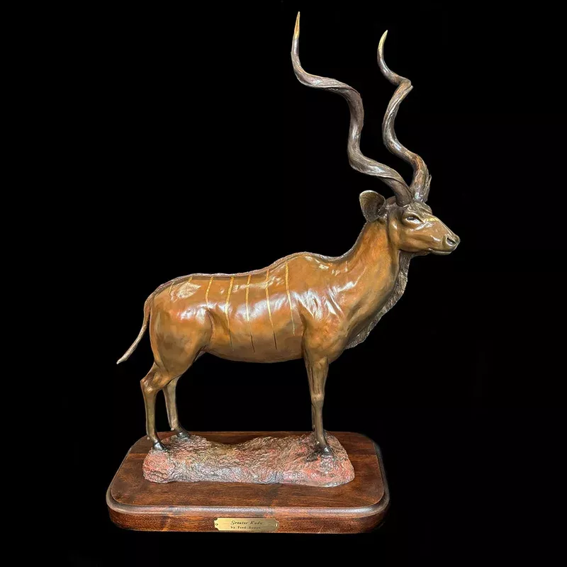 “Greater Kudu” Bronze Sculpture by Fred Hoppe