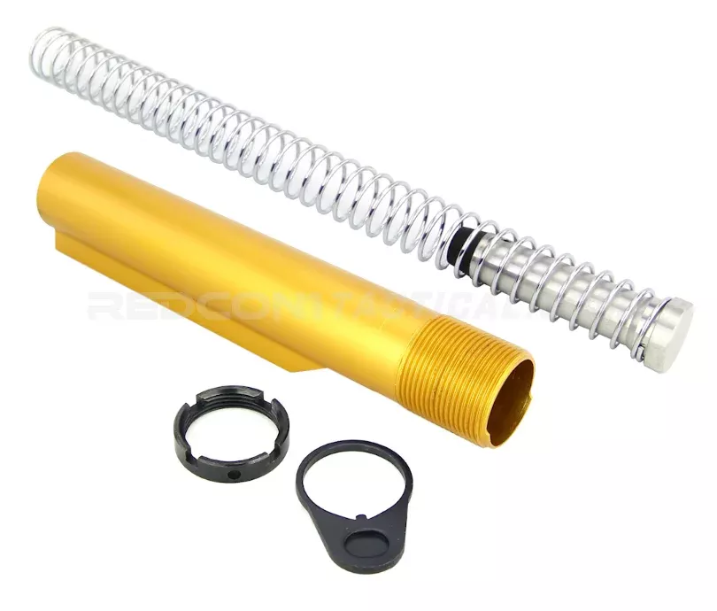 Guntec USA AR-15 Mil-Spec Buffer Tube Kit – Anodized Gold