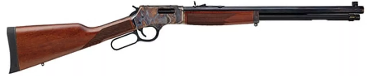 Henry Repeating Arms, Big Boy Color Case Hardened, Lever Action, 357 Mag, 38 Special, 20″ Octagon Blued Steel Barrel, Straight-grip American Walnut Stock, Fully Adjustable Semi-Buckhorn Sights, 10 Round