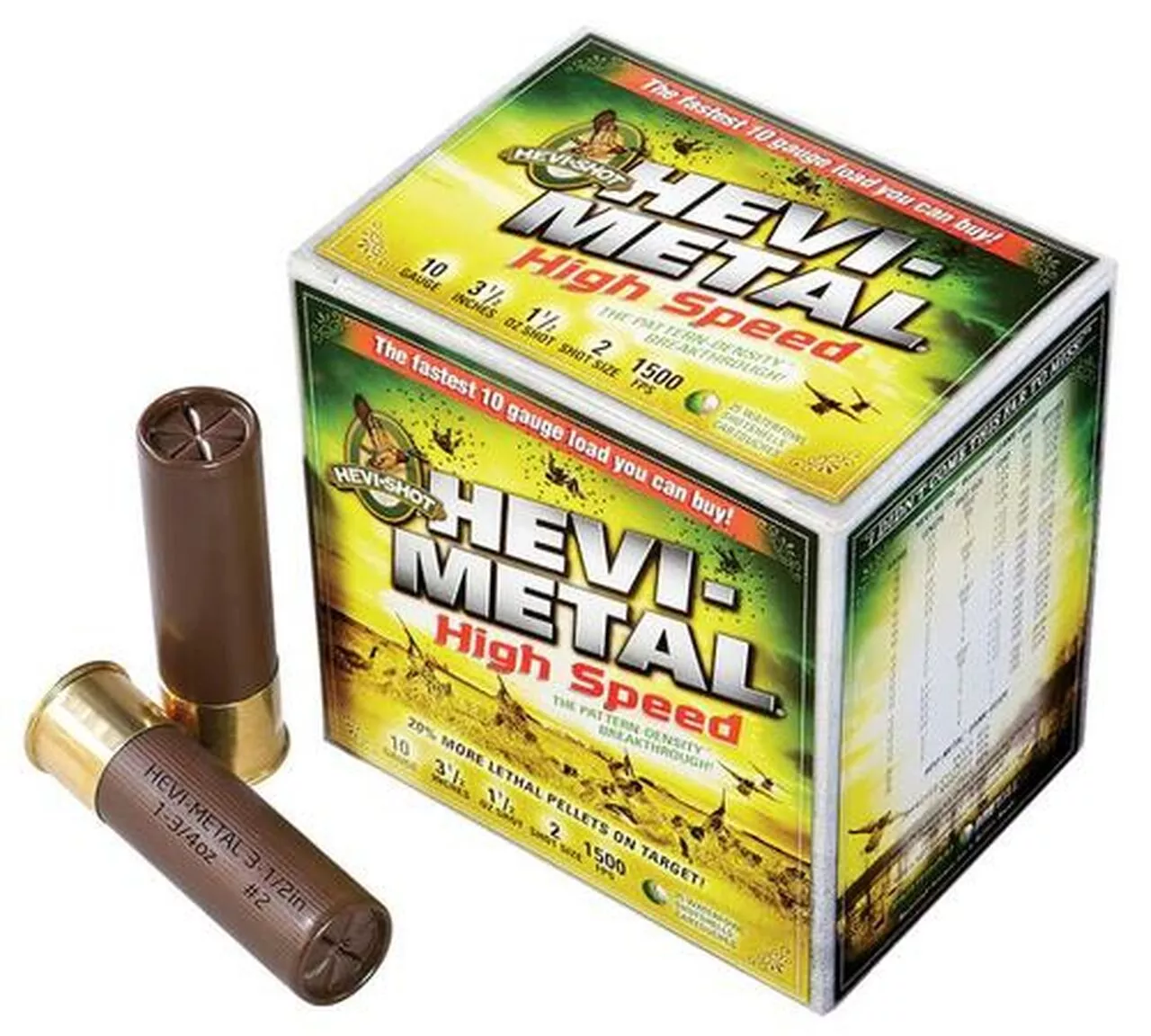 HEVI-Shot HEVI-Metal High Speed 10 Ga, 3.5″, 1-1/2oz, BB, 25rd/Box