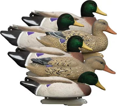 Higdon Outdoors Battleship Mallard Duck Decoys w/ BagVariety 6pk USED