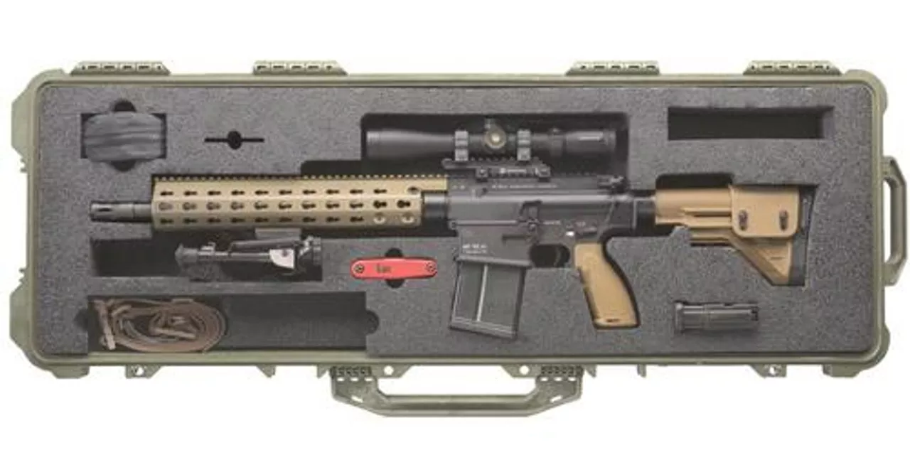 HK MR762, 7.62mm Long Rifle Package II, Leupold 3-9x VX-R Scope, 14.7″ MRA Rail, 10 and 20rd Mags