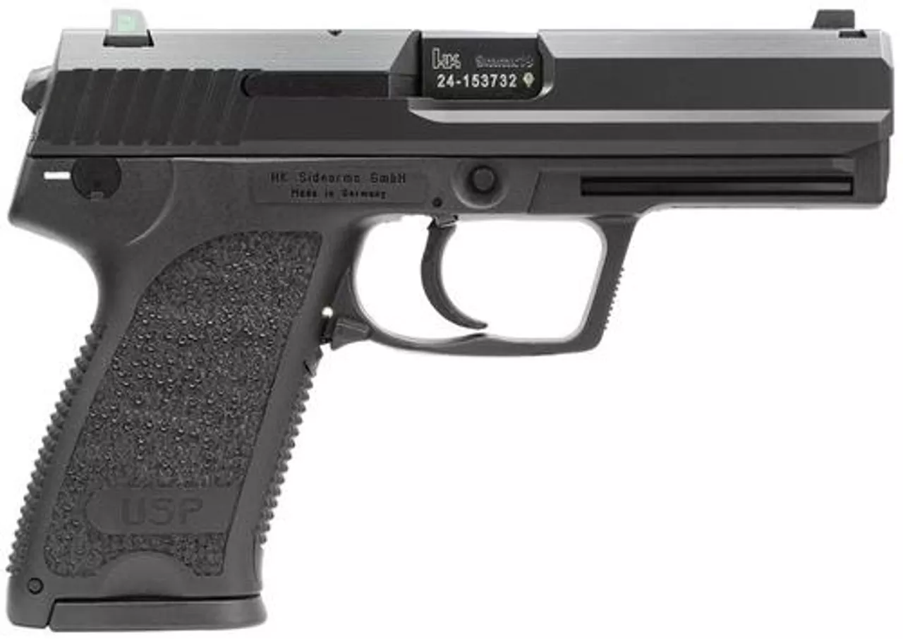 HK USP9 (V7) LEM DAO, three 15rd magazines and night sights
