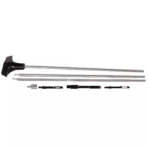 Hoppes 3PSS Bench Rest Gun Cleaning Rod 3-Piece Multi-Caliber Rifle/Shotgun Stainless Steel