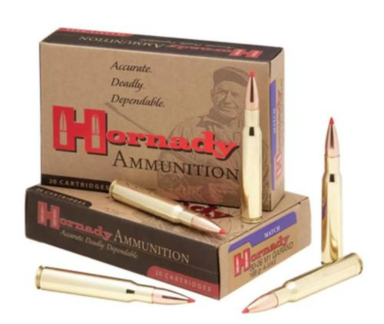 Hornady .30-06 168 Gr, A-MAX, Match, M1 Garand, 20rd Box