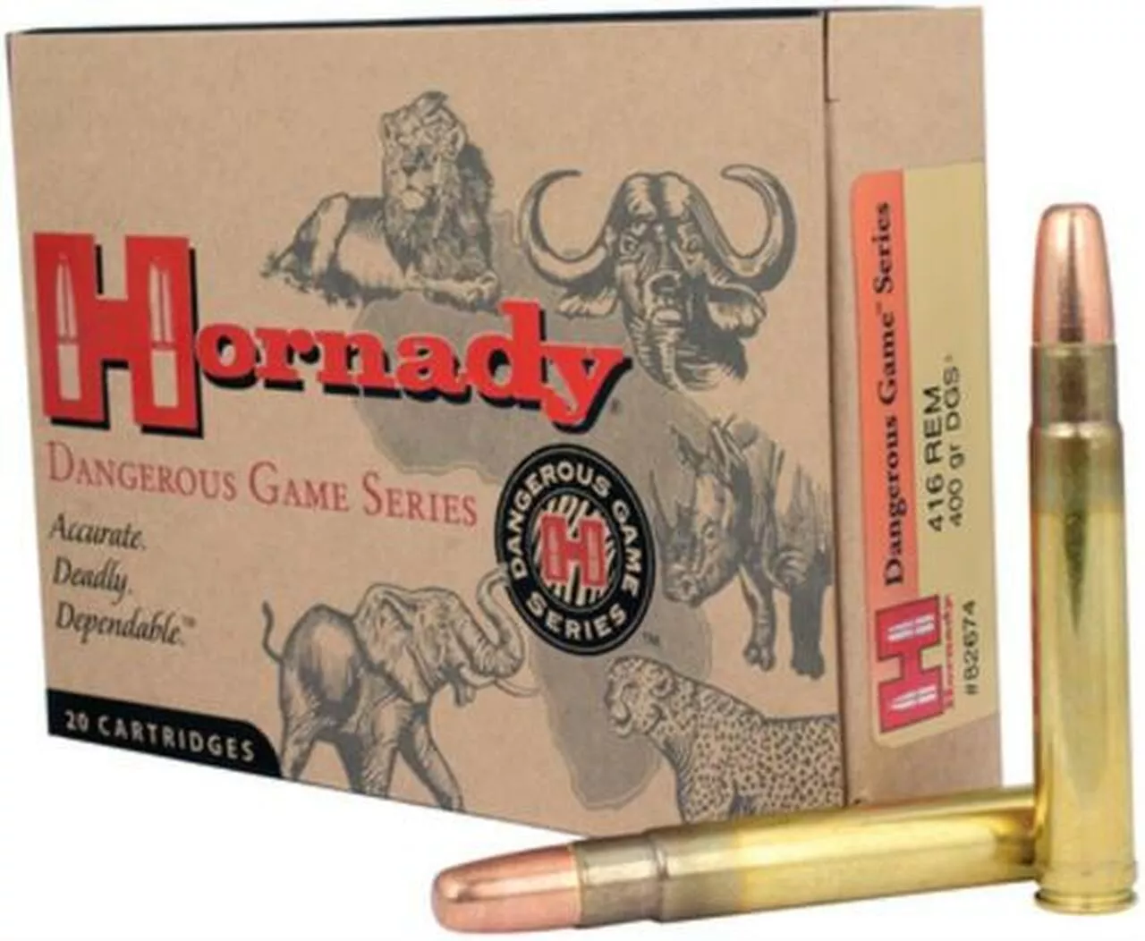 Hornady .416 Remington Magnum 400gr, Dangerous Game Solid 20rd Box
