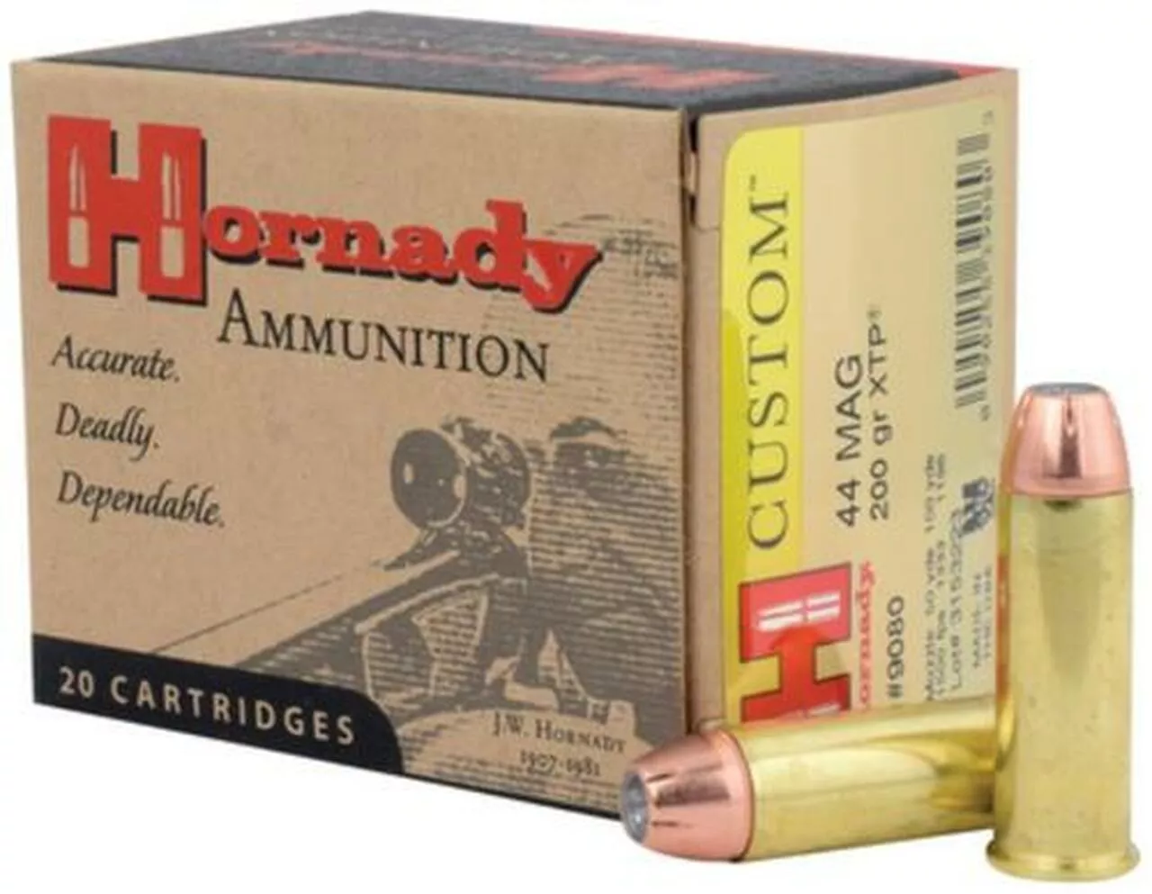 Hornady 44 Remington Magnum 300gr, Hornady XTP JHP, 20rd Box