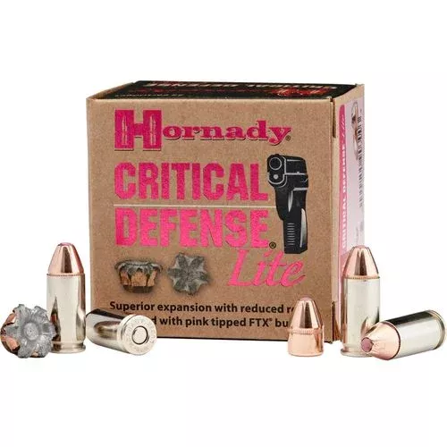 Hornady 9mm 100 Grain FTX Critical Defense Lite