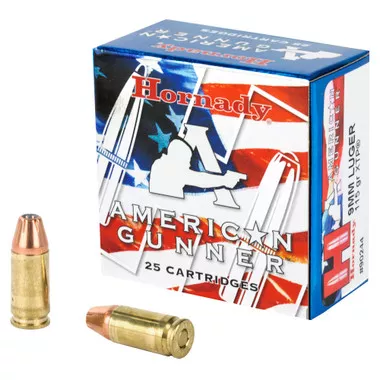 Hornady American Gunner 9mm 115 Grain XTP JHP Ammunition - 25 Rounds