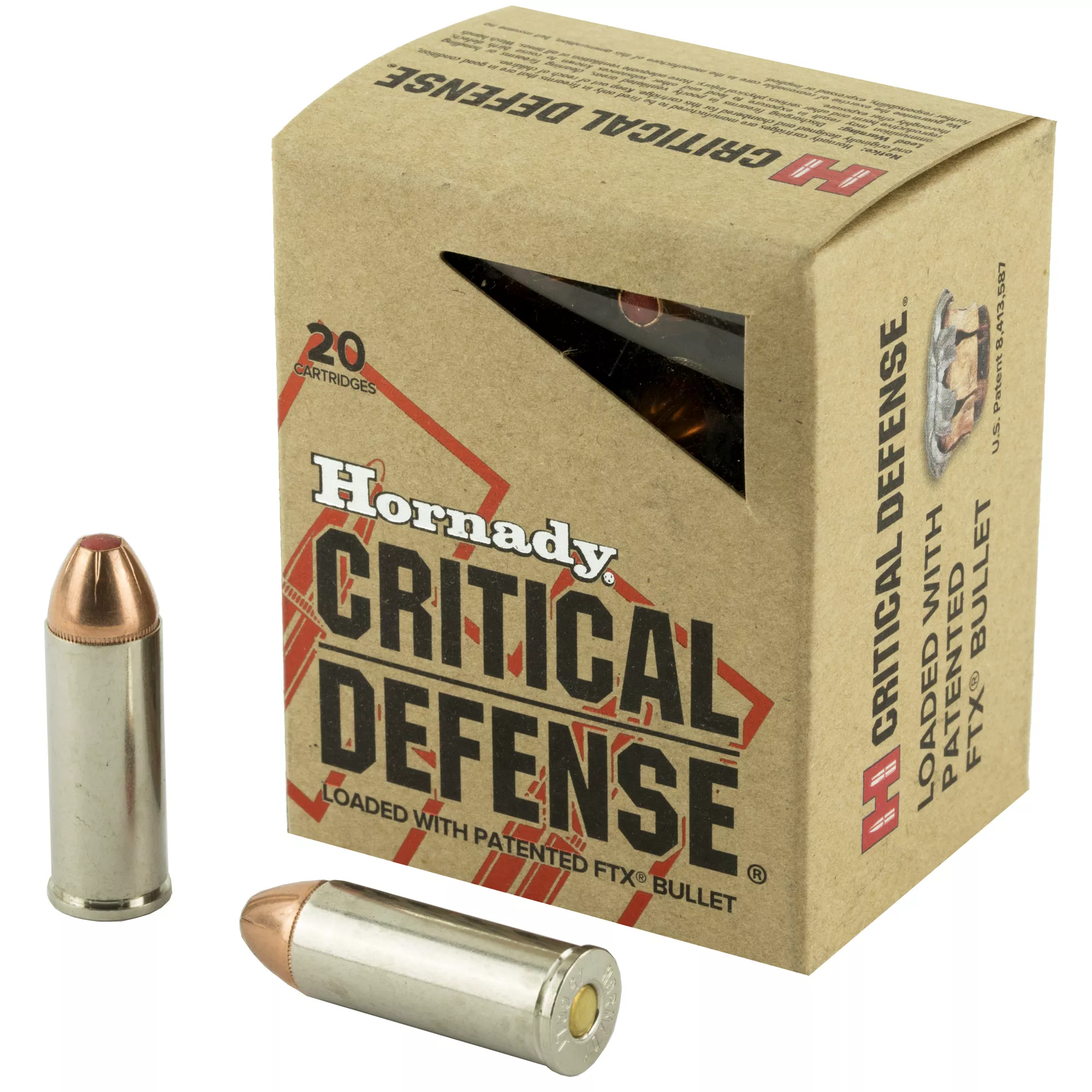 Hornady Critical Defense 45 Colt 185 grain FTX Case of 200 Rounds 92790