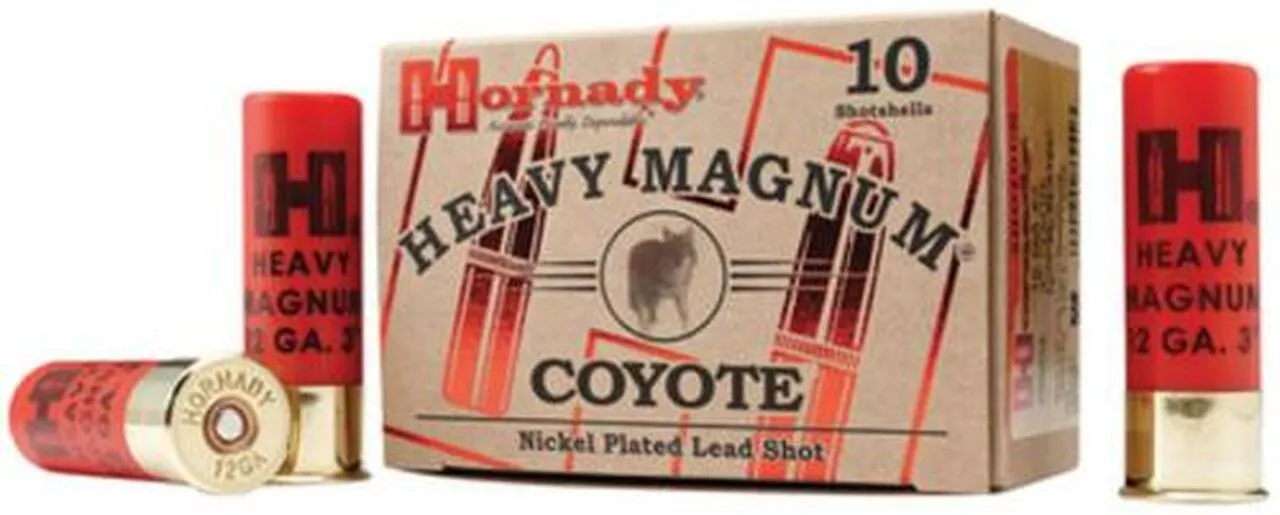 Hornady Heavy Magnum Coyote Loads 12 Gauge 3 Inch 1300 FPS 1.5 Ounces 00 Buck 10 Per Box