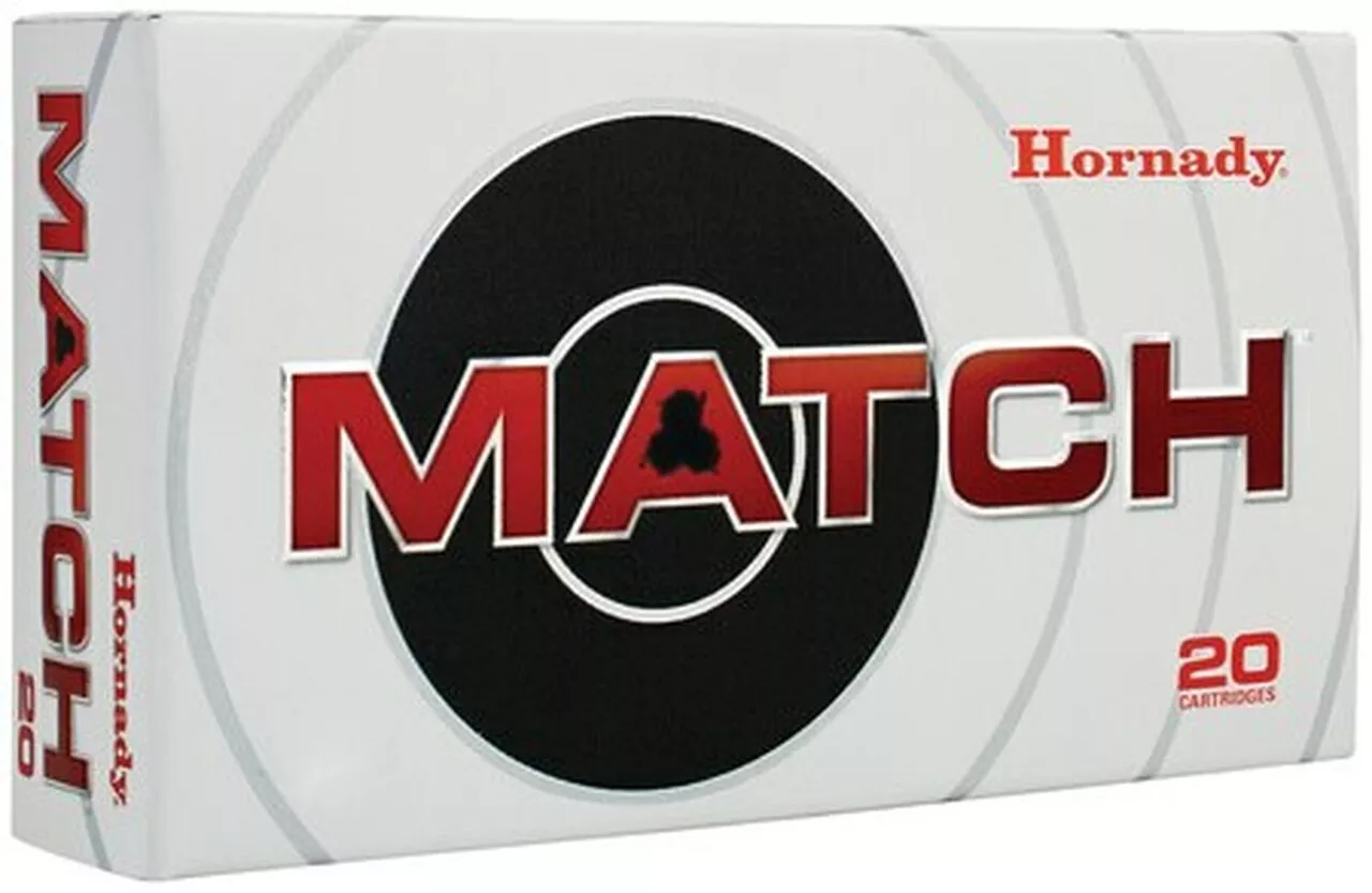 Hornady Match .308 Winchester, 168gr, Boattail Hollow Point, 20rd/box